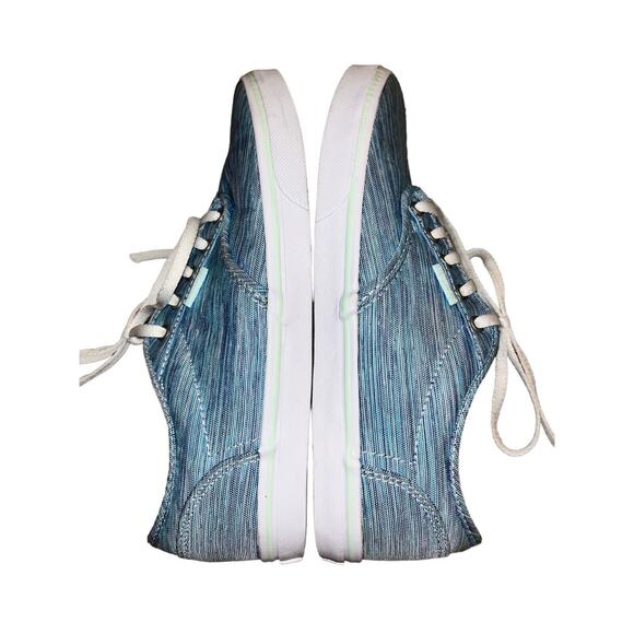 VANS Authentic Canvas Flat Sneakers Womens 6 US Shiny Light Blue/Light Green - Picture 8 of 9